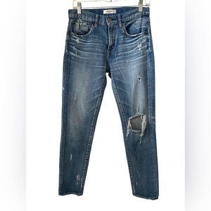 Moussy Vintage Distressed Mid Rise Ankle Jeans - Size 26
